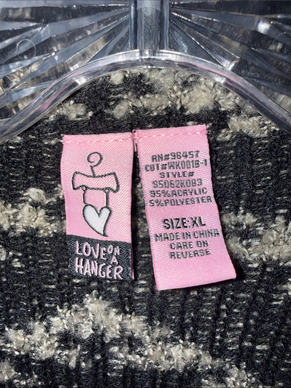 Cozy Aztec Open-Front Cardigan Sweater - Gray with Pink & Orange Accents - Picture 11 of 12